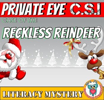 Preview of Christmas Literacy Mystery CSI: Reading, Comprehension, Inferring and more!