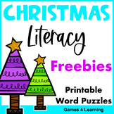 Free Christmas Worksheets Word Puzzles: Literacy Center Ac
