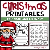 Christmas First Grade Printables - Math and Literacy