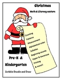Christmas Literacy and Math centers for kindergarten