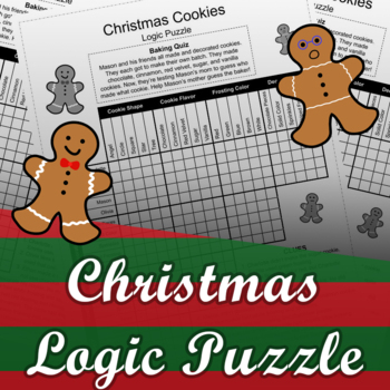 Preview of Christmas Logic Puzzle! - Advanced Level - Christmas Cookies