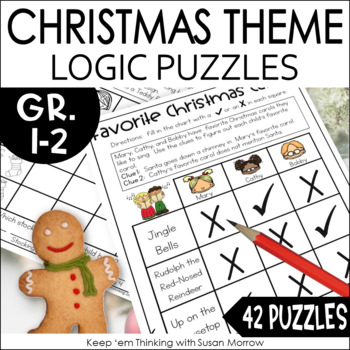 Preview of Christmas Logic Puzzles & Critical Thinking Skills Activities - Print & Digital