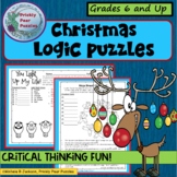 Christmas Logic Puzzles - Holiday Activities for Middle School