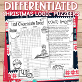 Christmas Logic Puzzles Worksheets Differentiated Grades 4-6
