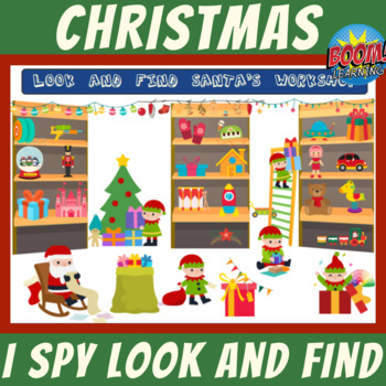 Preview of Christmas Look and Find - Boom Cards Distance Learning