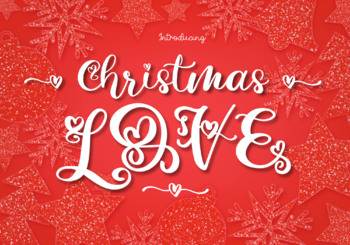 Preview of Christmas Love Font otf, ttf