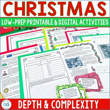 Preview of Christmas Low-Prep Activities Depth and Complexity Print-and-Go