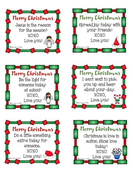 Christmas Lunchbox Notes - EDITABLE by Growing My Gifts | TPT