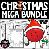 Christmas MEGA BUNDLE, 101 Pages Coloring, Puzzles, Games,