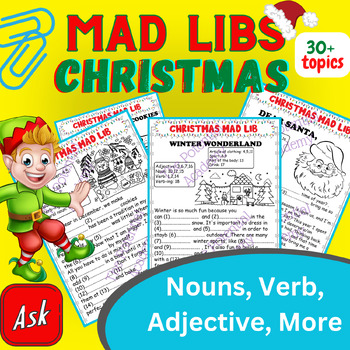 Preview of Christmas Mad Libs: Practice Nouns, Verbs, Adjectives, and More