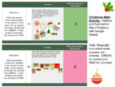 Christmas "Magic" Math Word Problems Addition and Subtract
