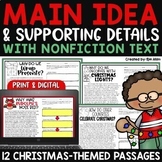 Christmas Main Idea & Details Winter Activities Graphic Or