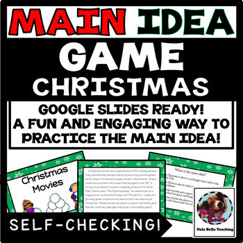 Preview of Christmas Main Idea Game: Google Slides Ready