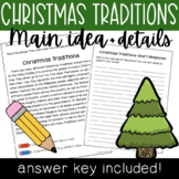 Christmas Main Idea and Details Short Response: Traditions