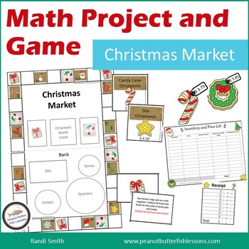 Preview of Christmas Market Math Project and Game