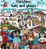 Christmas Market- hats and glasses clip art