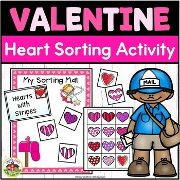 Preview of Valentine's Day Heart Sorting Activity for Preschool