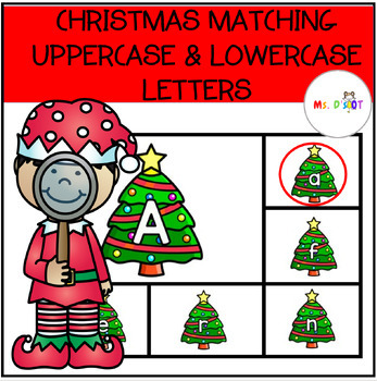 Preview of Christmas Matching Uppercase and Lowercase Letters