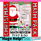 Christmas Math Worksheets : Christmas 4th Grade : Math Rev