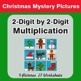 Christmas Math: 2-Digit Multiplication - Color-By-Number M