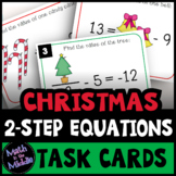 Christmas 2-Step Equations Task Cards - Christmas Math Activity