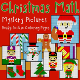 December Coloring Pages, Christmas Math Sheets Mystery Pic