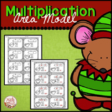 Christmas Multiplication "Area Model 2 digit by 1 digit"