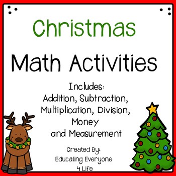 Christmas Math by Educating Everyone 4 Life | TPT