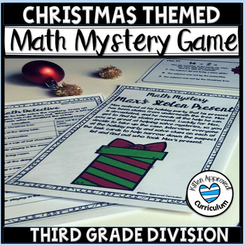 Preview of Christmas Math 3rd Grade Division Activity 3.OA.4