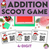Christmas Math - 4-digit Addition with QR Codes