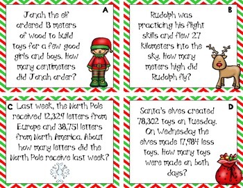 Christmas Math: A Fourth Grade Math Review by Elementary Brown-ies