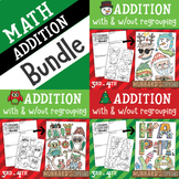 Christmas Math ADDITION W/ Regrouping / Activities - Works