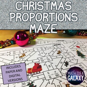Preview of Christmas Math Proportions Activity Maze