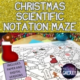 Christmas Math Scientific Notation Digital Maze Activity