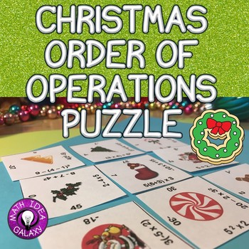 Preview of Christmas Math Order of Operations Puzzle