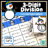 Winter Snowman Math Activities | 3-Digit Division Without 