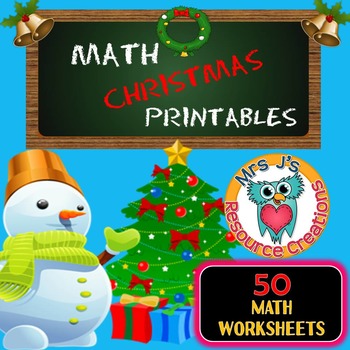 Preview of Christmas Math Activities {50 Fun Christmas Math Worksheets}