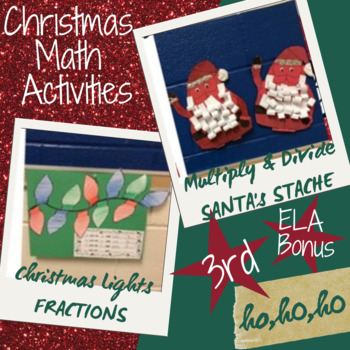 Preview of Christmas Math Activities Fractions