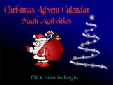 Christmas Math Activities Word Problem Advent Calendar (EDITABLE)