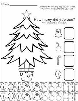 Christmas Math Activities And Centers Prek/K By Wise Little Owls