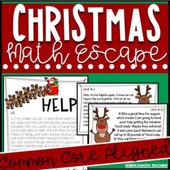 Preview of Christmas Math Activities for 4th Grade *Digital Option