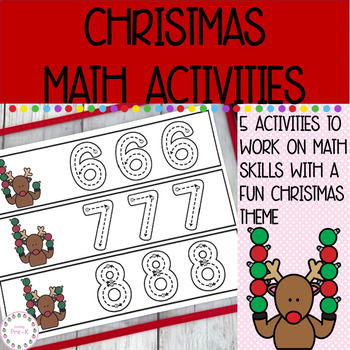 Christmas Math Activities for Pre-K by Teaching Pre-K- Ms Melanie