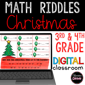 Preview of Christmas Math Activities with Google Classroom Slides Holiday Math