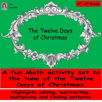 Preview of Christmas Math Activity Story Problem