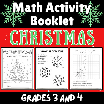 Preview of Christmas Math Activity Booklet Grade 3 and 4