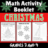 Christmas Math Activity Booklet Grade 3 and 4