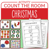 Christmas Math Activity  Count The Room  Counting Cards 1-20