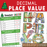 Christmas Math Activity & Craft -  DECIMAL Place Value to 