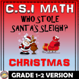 Christmas Math Activity: Grade1-2 Edition. CSI Math- Who S
