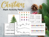 Christmas Math Activity Pack | Word Problems | Patterns | 